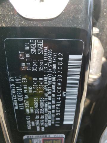 5XYRL4LC6MG070842 KIA SORENTO S