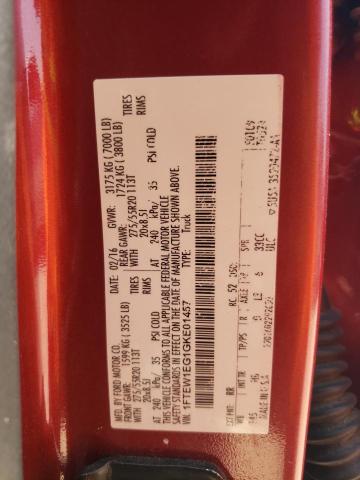 1FTEW1EG1GKE01457 Ford F150 Supercrew