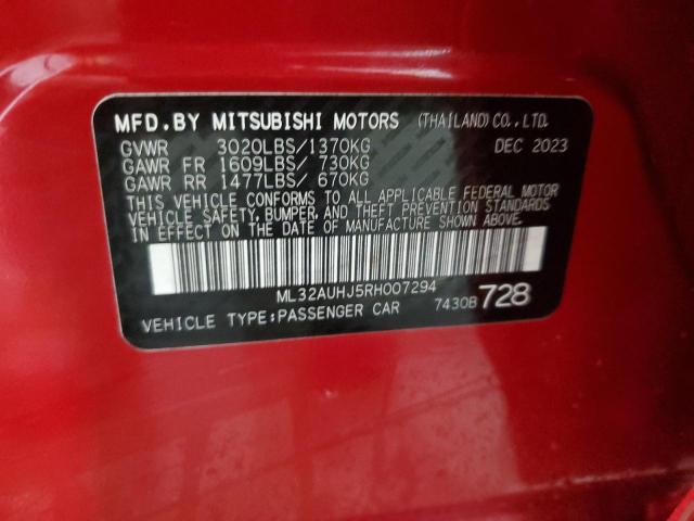 ML32AUHJ5RH007294 Mitsubishi MIRAGE ES