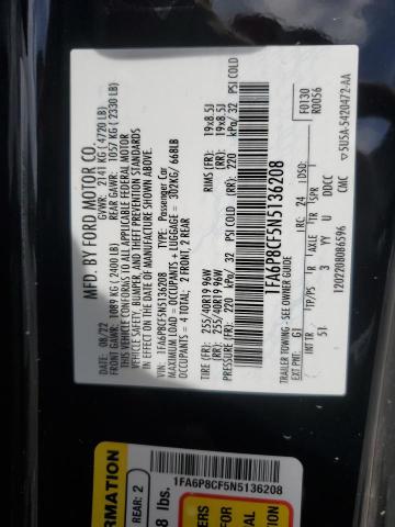 1FA6P8CF5N5136208 Ford MUSTANG GT