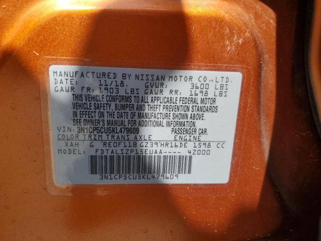 3N1CP5CU5KL479609 Nissan KICKS S