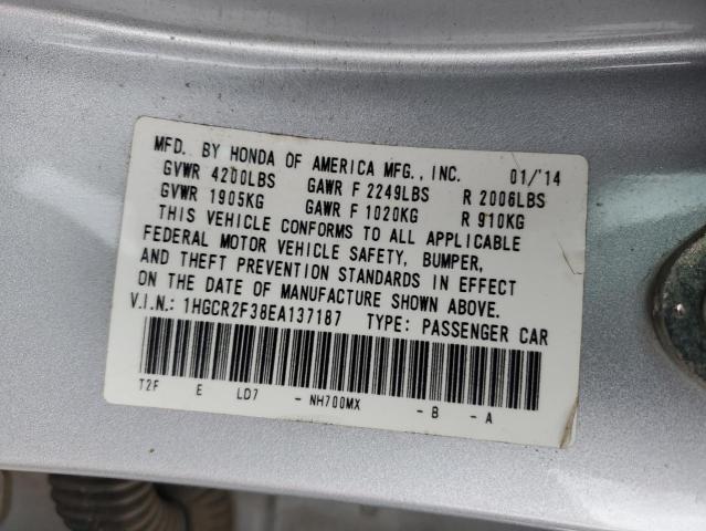1HGCR2F38EA137187 Honda ACCORD LX