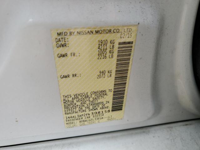 1N4AL3AP2FN398158 Nissan ALTIMA 2.5