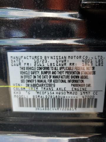 3N1AB8CV4RY228819 Nissan SENTRA SV