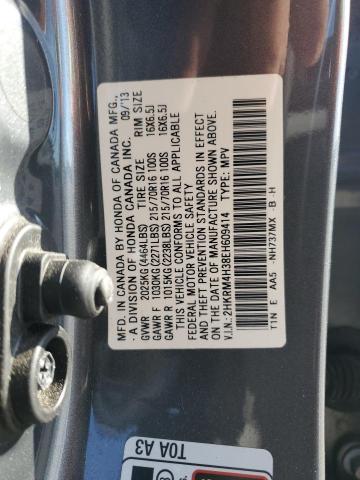 2HKRM4H38EH609414 Honda CR-V LX