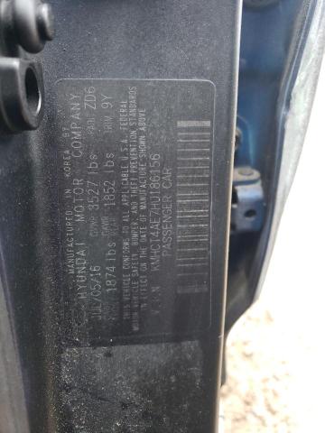 KMHCT4AE7HU186156 Hyundai ACCENT SE
