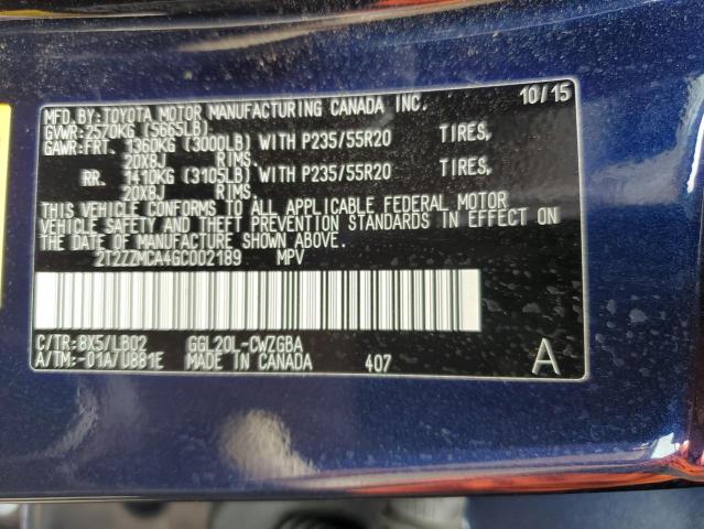 2T2ZZMCA4GC002189 Lexus RX 350