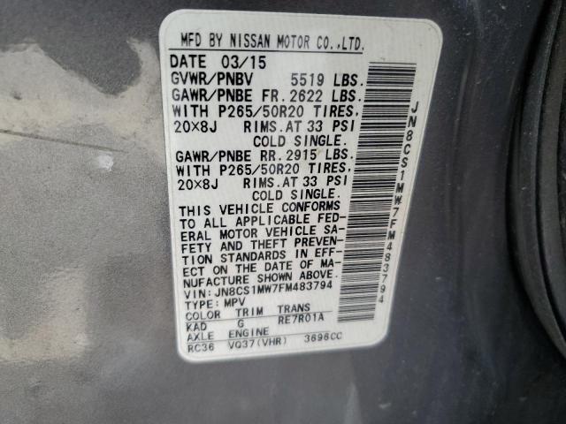 JN8CS1MW7FM483794 Infiniti QX70