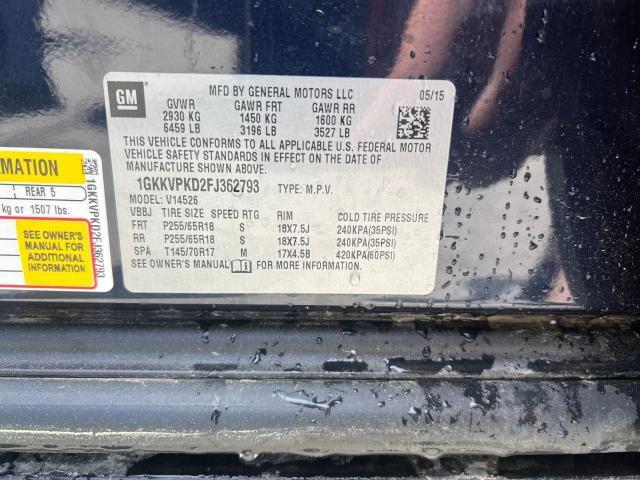 1GKKVPKD2FJ362793 GMC ACADIA SLE