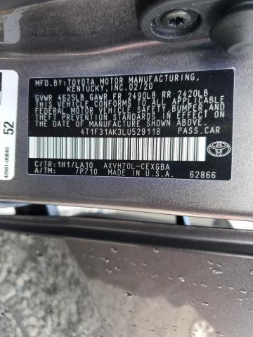 4T1F31AK3LU529118 Toyota CAMRY XLE