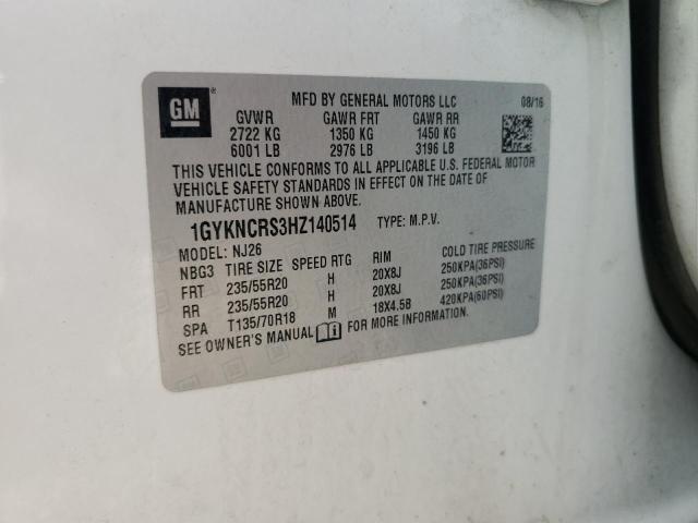 1GYKNCRS3HZ140514 Cadillac Xt5 Premium Luxury