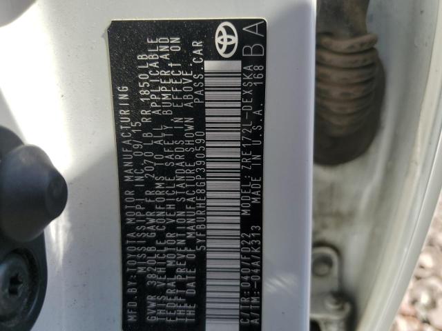 5YFBURHE8GP390590 Toyota COROLLA L