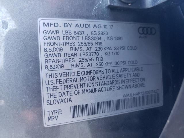 WA1LHAF73JD017427 Audi Q7 Premium Plus