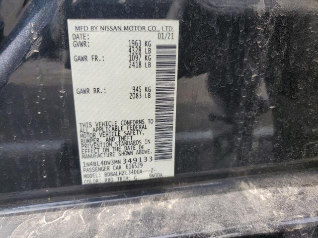1N4BL4DV3MN349133 Nissan ALTIMA SV
