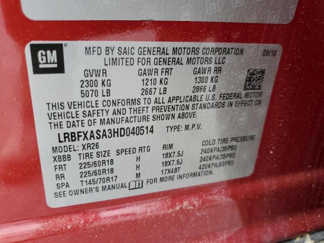 LRBFXASA3HD040514 Buick Envision Preferred