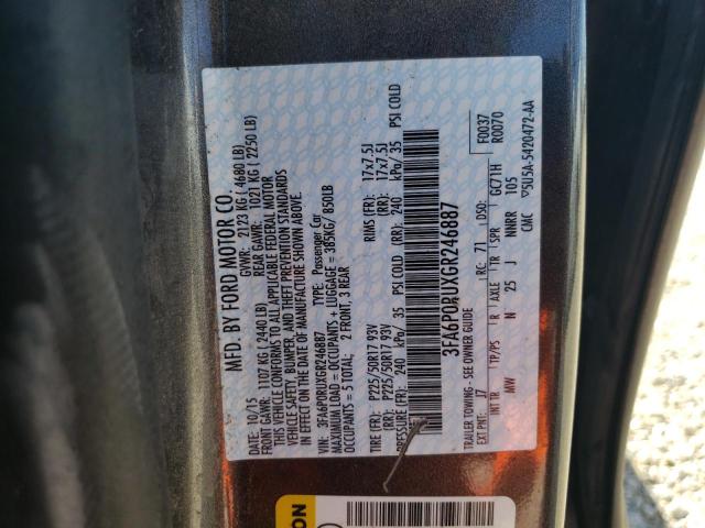 3FA6P0RUXGR246887 Ford Fusion Titanium Hev