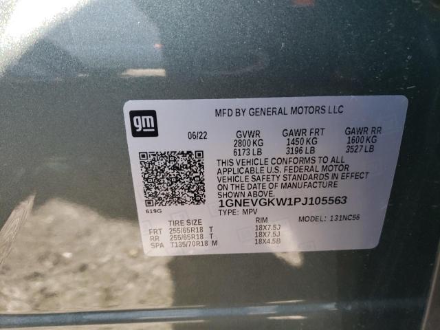 1GNEVGKW1PJ105563 Chevrolet TRAVERSE L