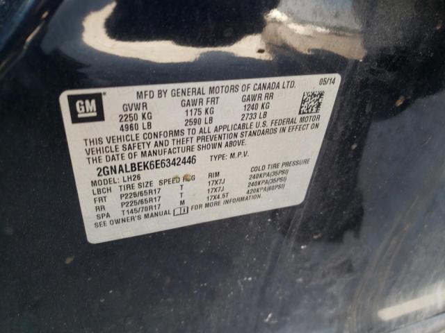 2GNALBEK6E6342446 Chevrolet EQUINOX LT
