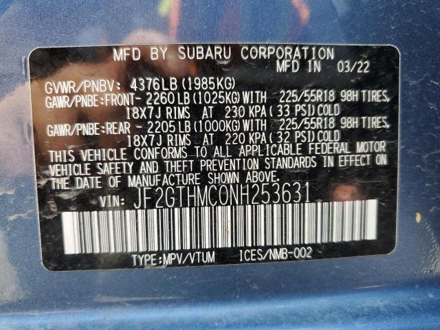 JF2GTHMC0NH253631 Subaru Crosstrek Limited