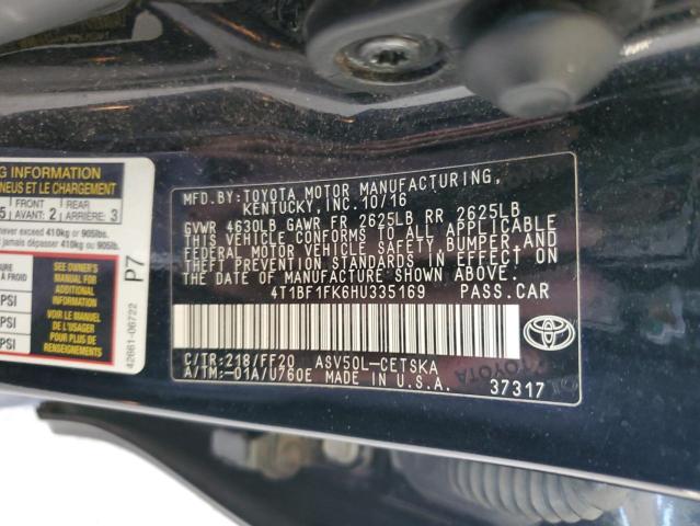 4T1BF1FK6HU335169 Toyota CAMRY LE