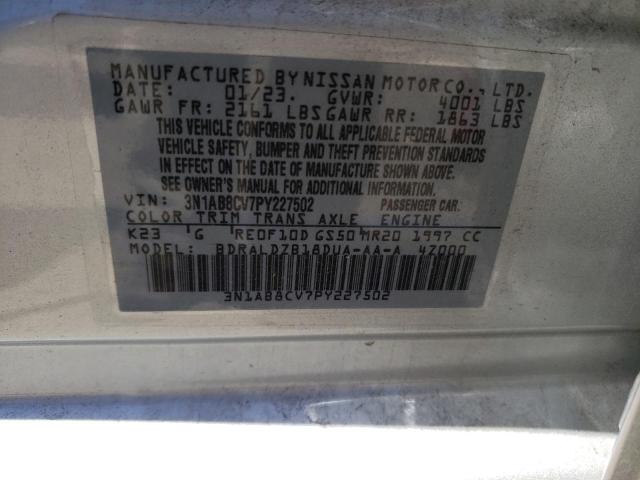 3N1AB8CV7PY227502 Nissan SENTRA SV