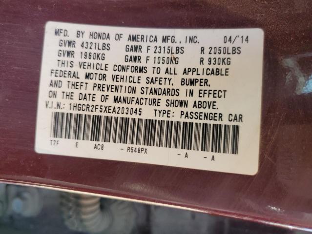 1HGCR2F5XEA203045 Honda ACCORD SPO