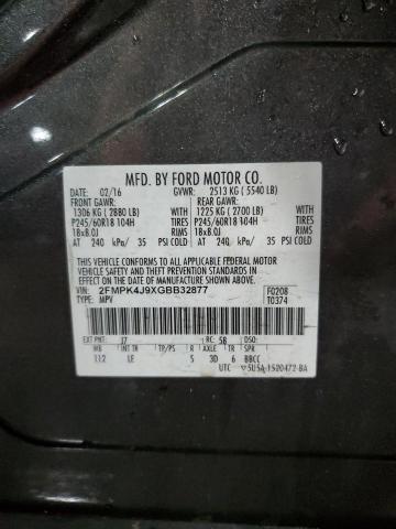 2FMPK4J9XGBB32877 Ford EDGE SEL