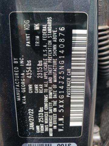 5XXG14J25NG140876 KIA K5 LXS