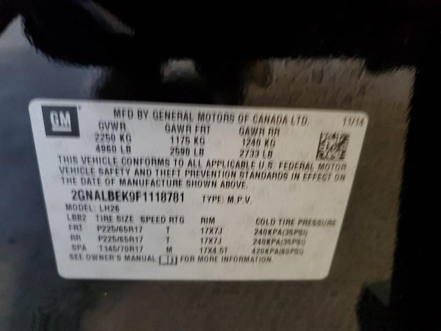 2GNALBEK9F1118781 Chevrolet EQUINOX LT