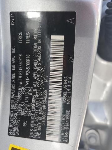 5TDKKRFH9FS040359 Toyota Highlander Xle