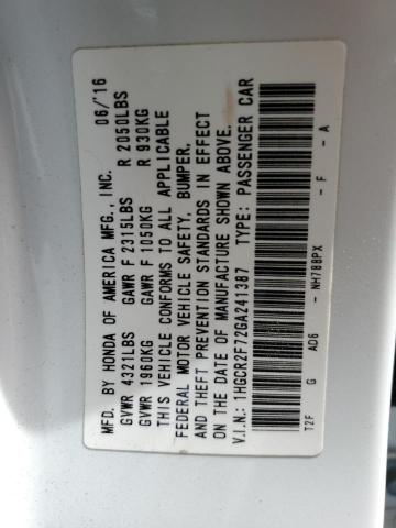 1HGCR2F72GA241387 Honda ACCORD EX