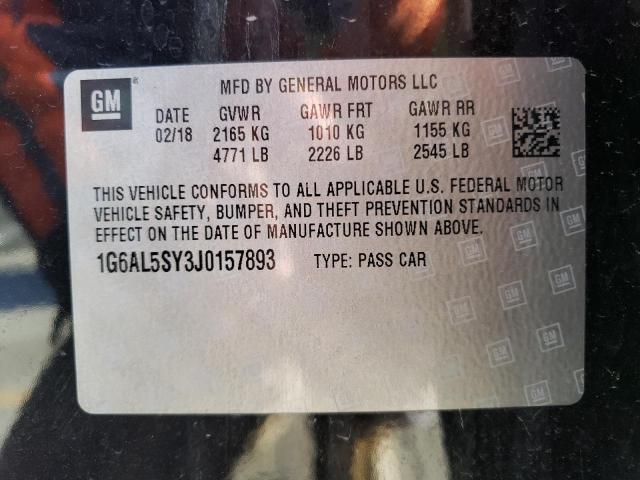 1G6AL5SY3J0157893 Cadillac ATS-V