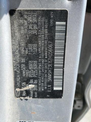 5NMSH73E87H056067 Hyundai Santa Fe Se