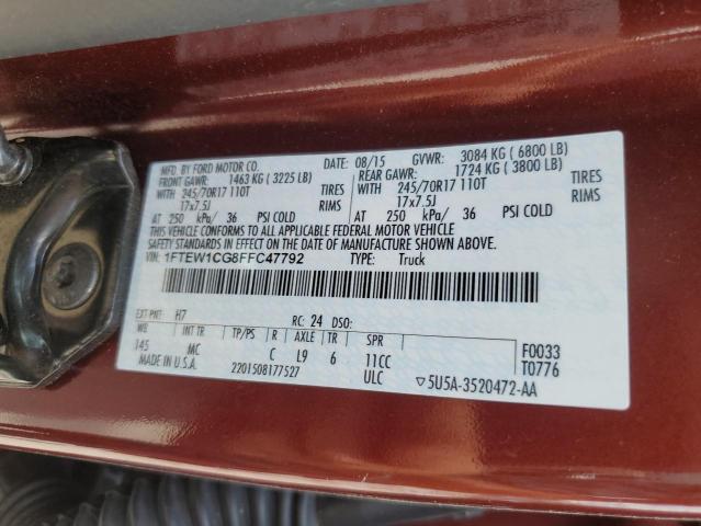 1FTEW1CG8FFC47792 Ford F150 Supercrew