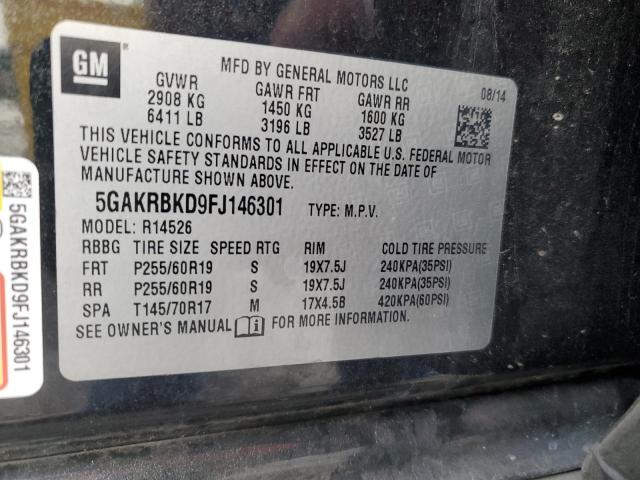 5GAKRBKD9FJ146301 Buick Enclave