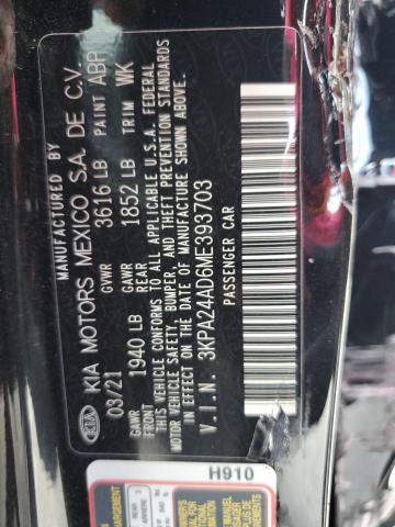 3KPA24AD6ME393703 KIA RIO LX