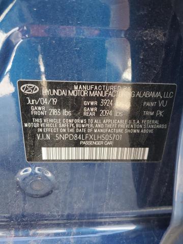 5NPD84LFXLH505701 Hyundai ELANTRA SEL