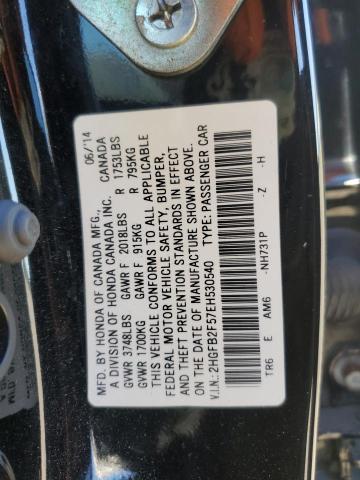 2HGFB2F57EH530540 Honda Civic Lx