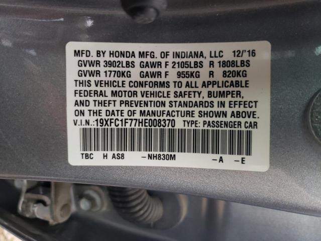 19XFC1F77HE008370 Honda CIVIC EXL