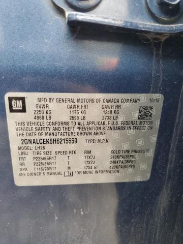 2GNALCEK6H6215559 Chevrolet EQUINOX LT