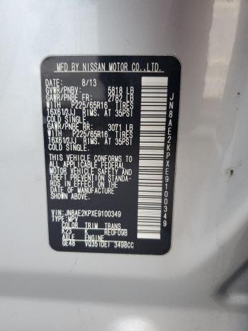 JN8AE2KPXE9100349 Nissan QUEST S