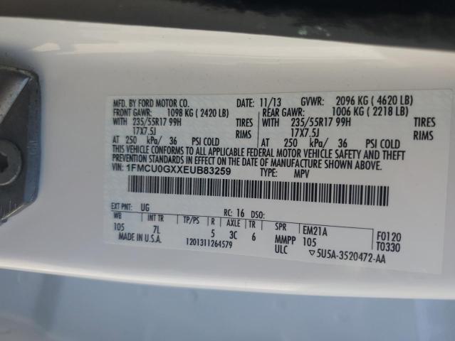 1FMCU0GXXEUB83259 Ford ESCAPE SE
