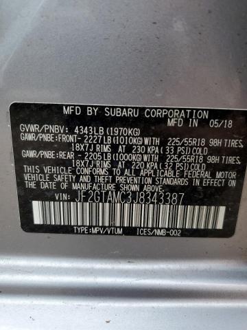 JF2GTAMC3J8343387 Subaru Crosstrek