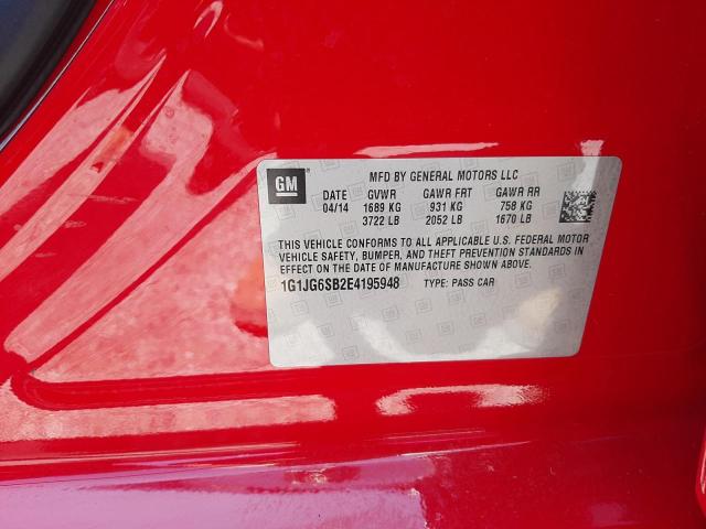 1G1JG6SB2E4195948 Chevrolet Sonic Rs