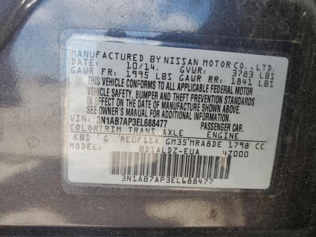 3N1AB7AP3EL688477 Nissan SENTRA S