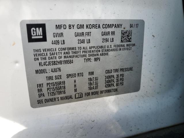 KL4CJESB2HB199584 Buick Encore Preferred