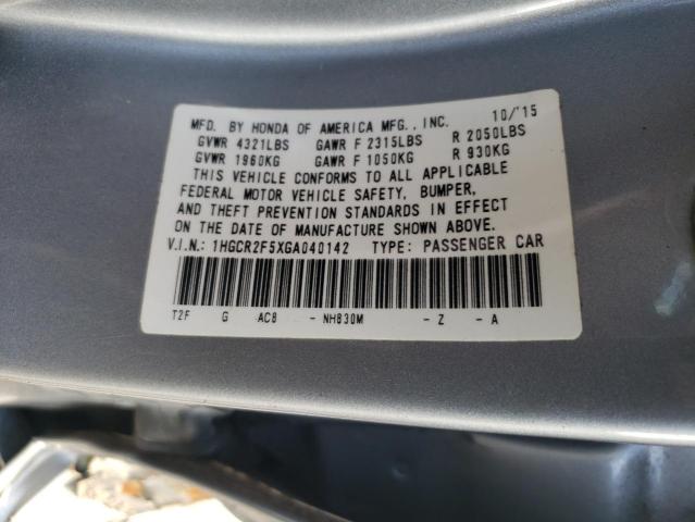 1HGCR2F5XGA040142 Honda Accord Sport