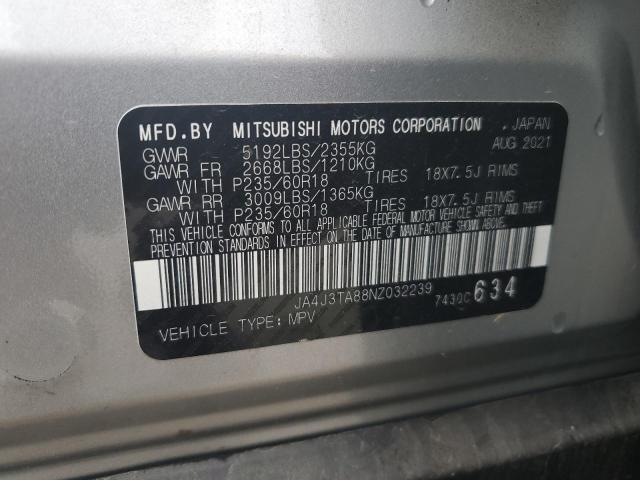 JA4J3TA88NZ032239 Mitsubishi Outlander Es