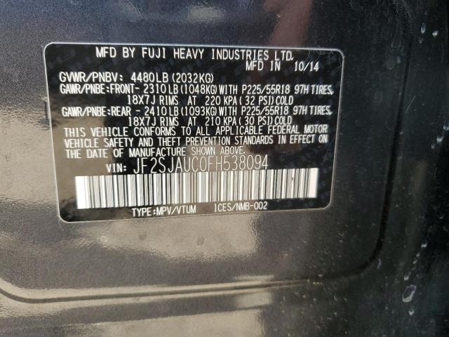 JF2SJAUC0FH538094 Subaru FORESTER 2