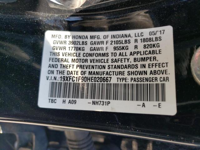 19XFC1F90HE020667 Honda Civic Touring